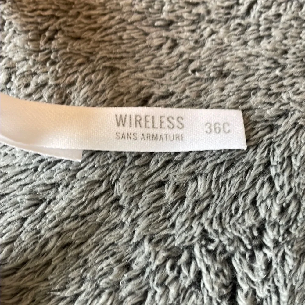 Aerie Cream Lace Detail Wireless Bra
